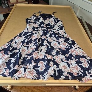 Greylin Floral Mini Dress in Navy and Pink